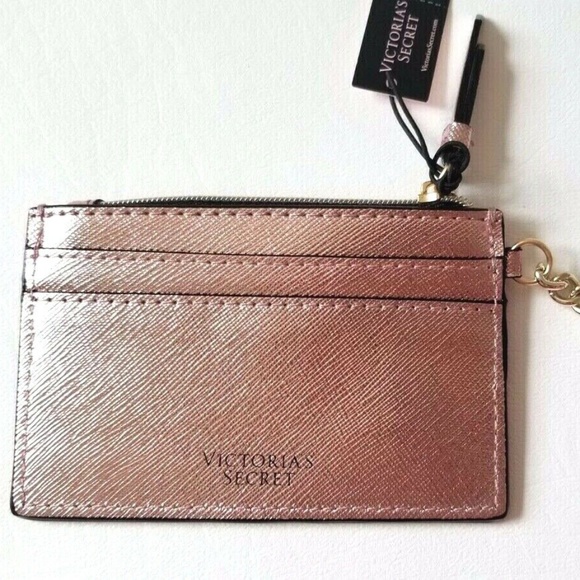 Victoria's Secret Laser floral Metallic Card Case - Picture 7 of 7